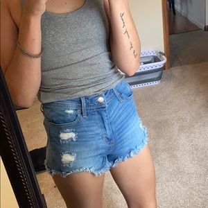 Hollister Ripped Jean Shorts